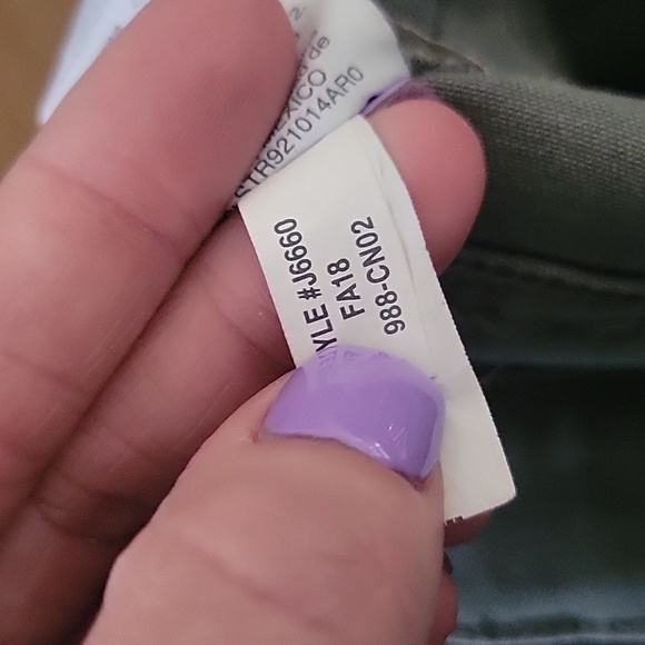 Madewell 9" High Rise Skinny Jeans in Olive Green Buton Front 24 Style J6660 - Picture 8 of 11